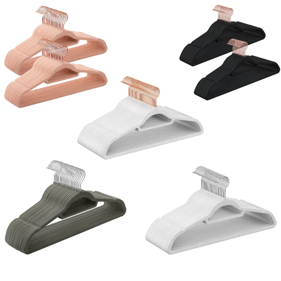 SONGMICS Kleiderbügel Bügel (20-tlg) Samt Bügel rutschfest 360° drehbarer Ha - Bild 1 von 1