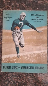 1938 Detroit Lions Pro Football Program W/Amazing Dutch Clark Ad Inside Front - Picture 1 of 5