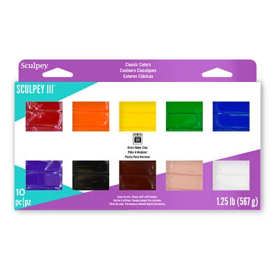 Sculpey III 10 Classic Colors of Polymer Non-Toxic Oven-Bake Clay, 1.25 lbs. - Image 1 of 4
