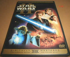 STAR WARS Episode 2 dvd ATTACK OF THE CLONES yoda vs christopher lee JANGO FETT - Picture 1 of 5