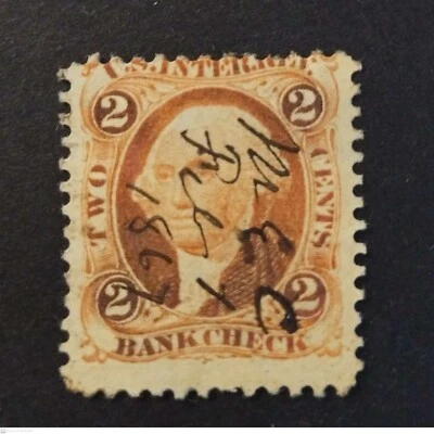 # RC6,Revenue Bk check, pen cxl Feb 1, 1867,  218 years ago AWESOME... - Image 1 of 2