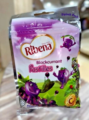 RIBENA Blackcurrant Pastilles Rich In Vitamin C 40g 20s - 3 Packs - Изображение 1 из 3