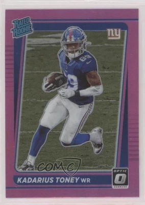 2021 Panini Donruss Rated Optic Holo Pink Preview Kadarius Toney Rookie RC - Image 1 of 2