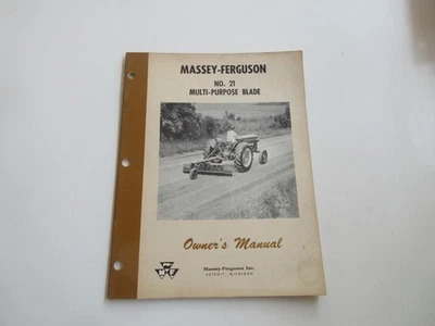1961 Massey Ferguson No. 21 Multi Purpose Blade Owners Manual - Image 1 of 2