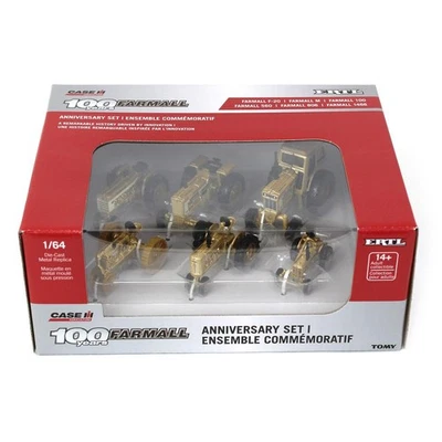 Set De 100E Anniversaire Farmall Édition Limitée 1/64 ERTL Gold Chase 44301-GOLD - Photo 1/2