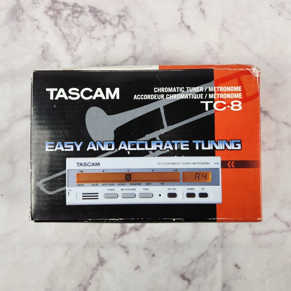 Sintonizador y metrónomo cromático blanco Tascam TC-8 PROBADO Foto 1 de 4