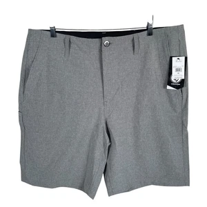 New Volcom Mens Kerosene Hybrid Shorts Size 40 Gray Stretch Polyester Flat Front - Picture 1 of 5