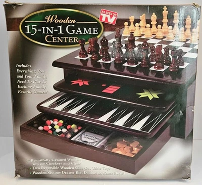 Wooden 15-in-1 Game Center As Seen On TV Brand New In Box - Image 1 of 4