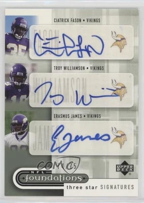 2005 NFL Foundations /75 Ciatrick Fason Troy Williamson #3S-FWJ Rookie Auto RC - Image 1 of 2