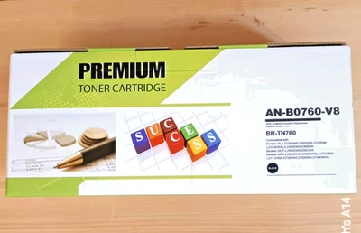 Premium Toner Cartridge AN-B0760-V8 for Brother. Model Number: BR-TN760 - BLACK - Image 1 of 2
