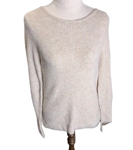 Marcs Women Sparkle Knit Sweater Beige Wool Blend Long Sleeve Top - Bild 1 von 9