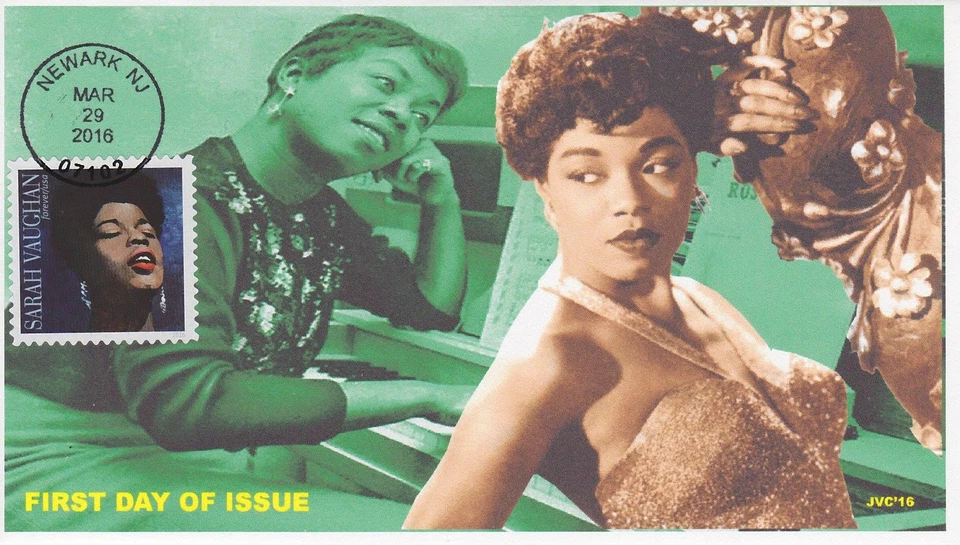 JVC CACHETS-2016 САРА ВОГАН ВЫПУСК ПЕРВЫЙ ДЕНЬ ОБЛОЖКА ЧЕРНОЕ НАСЛЕДИЕ ДЖАЗОВАЯ МУЗЫКА 1 - Изображение 1 из 1