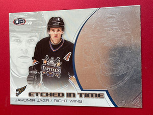 2002-03 Pacific Heads Up Etched in Time Jaromir Jagr Hockey Card 35/85  /D144