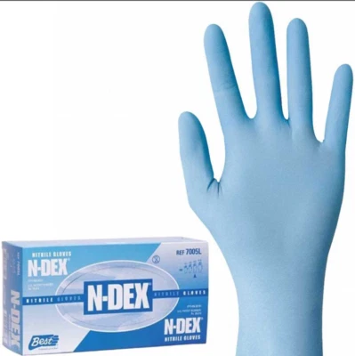 Guantes de nitrilo desechables para preparación de alimentos tatuaje limpieza médica mecánica pintura Foto 1 de 3
