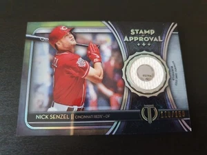 Nick Senzel 2020 Topps Tribute Baseball Patch Karte Stempel der Genehmigung / 150 MLB - Bild 1 von 2