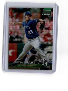 2022 Stadium Club Chrome Green Refractor Zack Greinke 41/99 Kansas City Royals