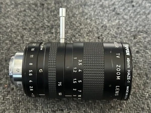Beautiful Cosmicar 12.5-75mm f/1.8 C-MOUNT ZOOM LENS W/Lens Filter - Picture 1 of 19