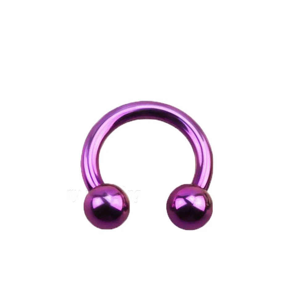 1 pieza. Barra circular herradura extremo bola titanio anodizado G23 14G oreja y tabique Foto 1 de 1