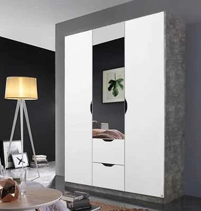 Rauch 'Arnstein' 3 or 4 Door Wardrobe, Stone & White. German Bedroom Furniture. - Picture 1 of 5