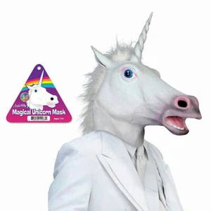 Magische Einhorn Latex Maske für Erwachsene - Bild 1 von 1