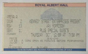 VAN MORRISON 1989 Oct 12 Royal Albert Hall UK CONCERT TICKET STUB - Picture 1 of 2