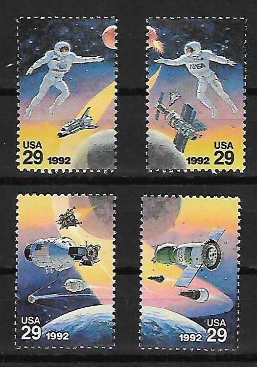 US Space Accomplishments 29c Stamp Single set of 4 Scott #2631 - 2634 - Image 1 of 1