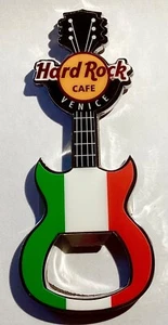 HARD ROCK CAFE VENICE FLAG BOTTLE OPENER GUITAR MAGNET - Picture 1 of 1