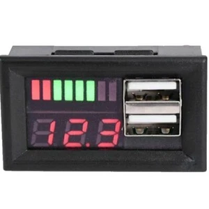 12V Voltmeter LED Display Digital Panel-Meter KFZ Auto Spannungsanzeige USB - Bild 1 von 10