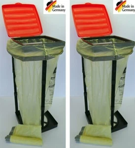 2 St Supporto Sacco Spazzatura Fino 60l Ideale Per Giallo " Adatto Alto " - Foto 1 di 6