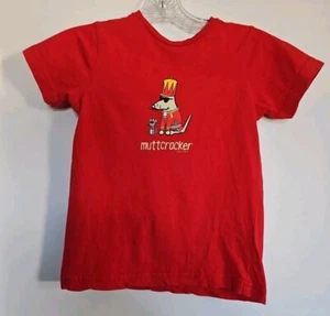 Teddy the Dog T Shirt Muttcracker KIDS RED TSHIRT YXS - Picture 1 of 10