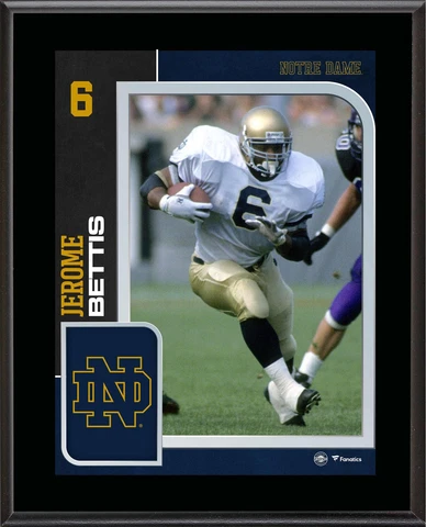 Jerome Bettis Notre Dame Fighting Irish 10.5" x 13" Player Plaque Cover