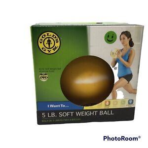 Golds Gym 5 Lb Yellow Soft Medicine Ball Handle Kettlebell Weight Rehab Workout