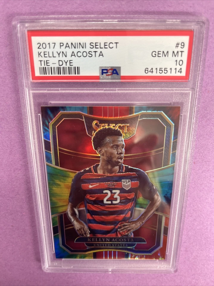 2017 Panini Select Kellyn Acosta #9 TIE-DYE PRIZM /30 PSA 10 GEM MT POP-1 T5 - Image 1 of 4