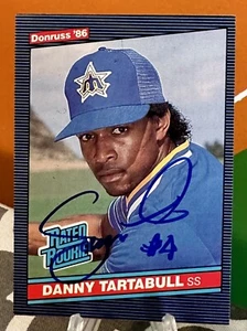 1986 Donruss #38 Danny Tartabull Mariners Autographed Signed Auto NM “ASCARDS” - Picture 1 of 2
