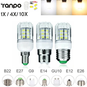 7w Led Corn Light Bulbs Room Lamp E27 Lighting 27 smd B22 Bedroom Clear pc shell - Picture 1 of 18