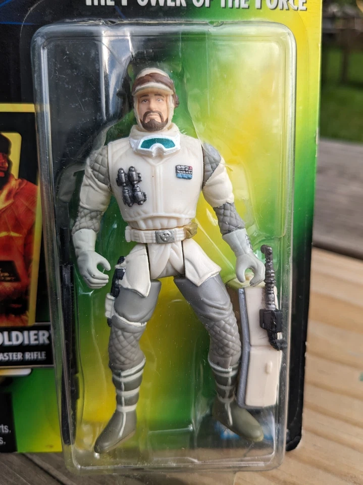 Kenner Star Wars Power of the force Hoth Rebel Soldier Freeze Frame with Survival Backpack and Blaster Rifle Collection 1 Action Figure