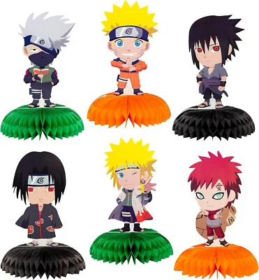 6Pcs Naruto Leaf Village Honeycomb Centerpieces Party Table Topper Decorations - Image 1 of 4