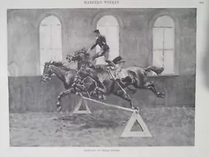 Frederic Remington ufficiale di cavalleria a cavallo tre cavalli Fort Myer Virginia 1898 - Foto 1 di 2