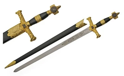 34" Star of David Ceremonial Sword Stainless Steel Blade - Image 1 of 4