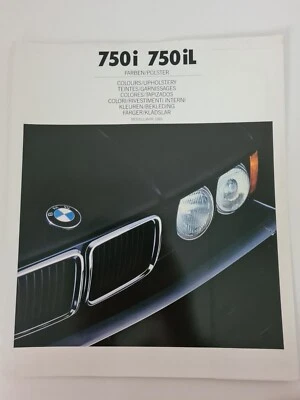 BMW E32 - 750i 750iL -  Farben Polster - Prospekt Übergröße - 02/1988 (AU1683) Foto 1 de 3