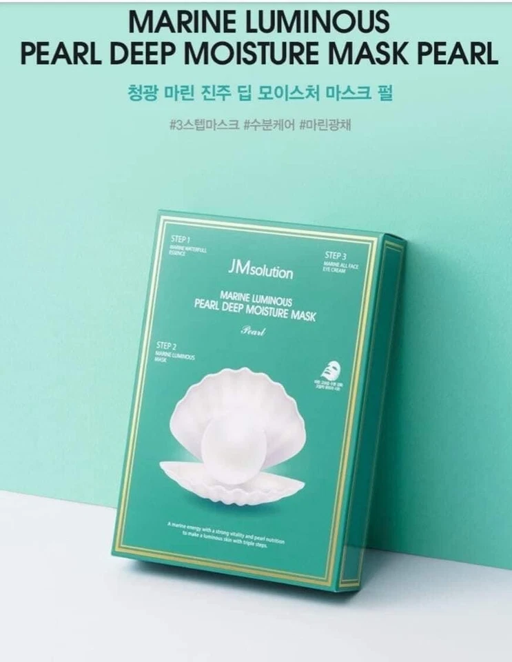 JM Solution 3 Step Marine Luminous Pearl Deep Moisture Mask 30ml X 10ea