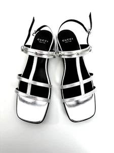 Gucci Sandalo Nappa Silk Argento - Foto 1 di 24