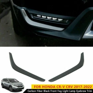 Lámpara antiniebla delantera de fibra de carbono ABS borde de cejas para Honda CRV CR-V 2017-2022 - Imagen 1 de 4