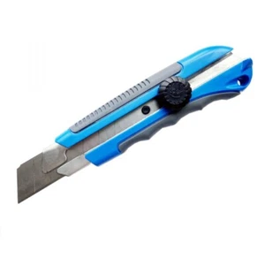 TAGLIERINO PROFESSIONALE CUTTER ACCIAIO 25 MM RESISTENTE BLU COLTELLO ANTIRUGGIN - Foto 1 di 1