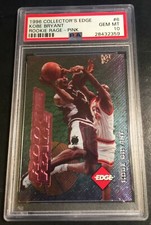 1996 KOBE BRYANT Collector's Edge Rookie Rage Pink ROOKIE RC #6 PSA 10 POP 4