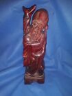 10" Chinese Boxwood Carving Shou Lao Long Life Sculpture Figure