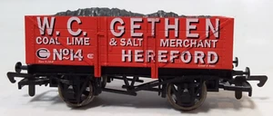 model trains 5 plank wagon , WC Gethen,Dapol 00 scale - Picture 1 of 3