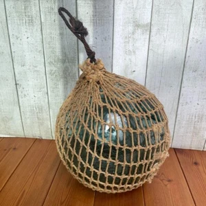 Glass Fishing Float Buoy Ball Vintage Japanese diameter 24cm 9.4in Net Japan #6 - Picture 1 of 12