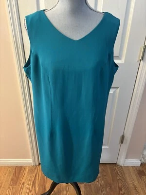 Vestido Amanda Smith funda sin mangas verde azulado talla 18W Foto 1 de 3