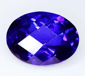 Gemas de tamaño de anillo certificadas con forma ovalada de zafiro azul natural con piedras preciosas sueltas de 10 quilates - Imagen 1 de 14
